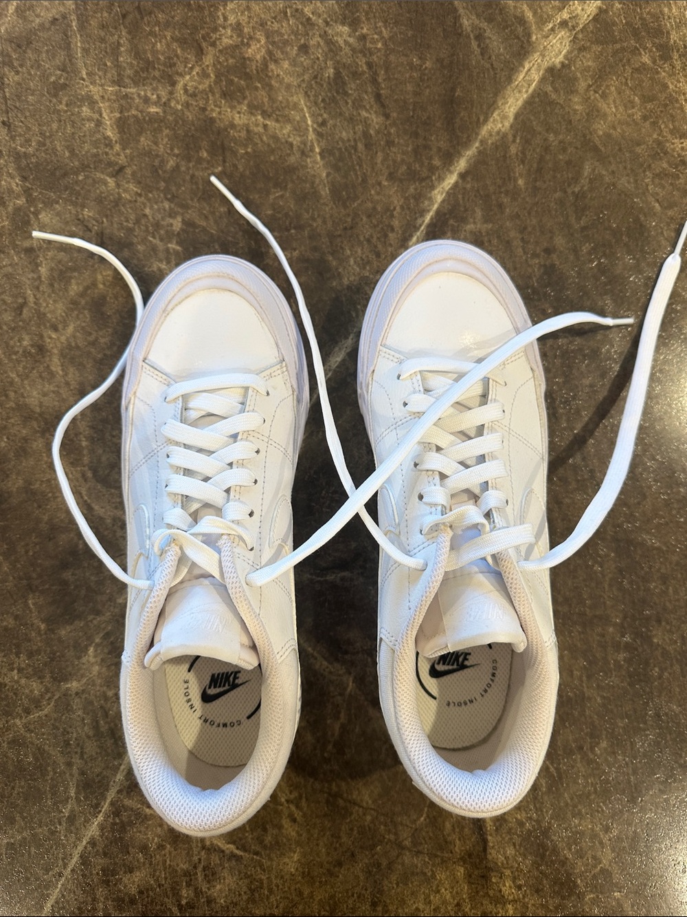 Nike Women’s White lift Low-Top Leather Sneakers